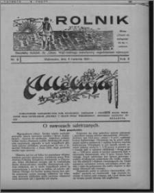 Rolnik : bezpłatny dodatek do "Głosu Wąbrzeskiego" poświęcony zagadnieniom rolniczym 1931.04.04, R. 3, nr 9 [i.e. 10]