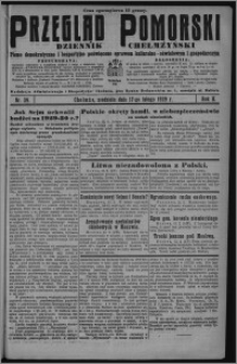 Przegląd Pomorski : dziennik chełmżyński : pismo demokratyczne i bezpartyjne poświęcone sprawom kulturalno-oświatowym i gospodarczym 1929.02.17, R. 2, nr 39 + Strzecha Rodzinna nr 7