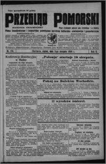 Przegląd Pomorski : dziennik chełmżyński : pismo demokratyczne i bezpartyjne poświęcone sprawom kulturalno-oświatowym i gospodarczym : organ urzędowych ogłoszeń pow. toruńskiego i m. Chełmży 1929.08.02, R. 2, nr 175