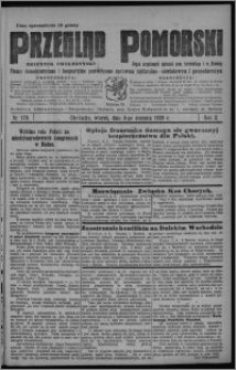 Przegląd Pomorski : dziennik chełmżyński : pismo demokratyczne i bezpartyjne poświęcone sprawom kulturalno-oświatowym i gospodarczym : organ urzędowych ogłoszeń pow. toruńskiego i m. Chełmży 1929.08.06, R. 2, nr 178