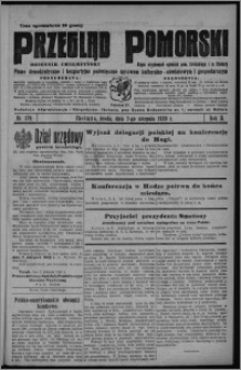 Przegląd Pomorski : dziennik chełmżyński : pismo demokratyczne i bezpartyjne poświęcone sprawom kulturalno-oświatowym i gospodarczym : organ urzędowych ogłoszeń pow. toruńskiego i m. Chełmży 1929.08.07, R. 2, nr 179