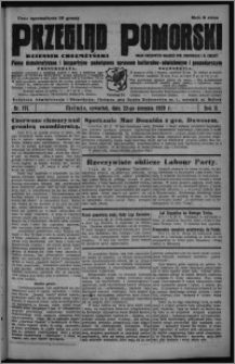 Przegląd Pomorski : dziennik chełmżyński : pismo demokratyczne i bezpartyjne poświęcone sprawom kulturalno-oświatowym i gospodarczym : organ urzędowych ogłoszeń pow. toruńskiego i m. Chełmży 1929.08.22, R. 2, nr 191