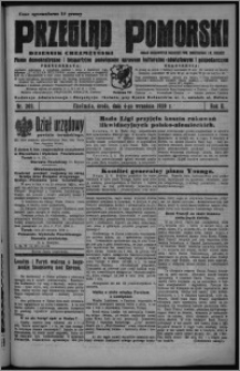 Przegląd Pomorski : dziennik chełmżyński : pismo demokratyczne i bezpartyjne poświęcone sprawom kulturalno-oświatowym i gospodarczym : organ urzędowych ogłoszeń pow. toruńskiego i m. Chełmży 1929.09.04, R. 2, nr 202