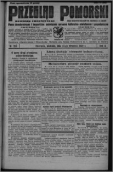 Przegląd Pomorski : dziennik chełmżyński : pismo demokratyczne i bezpartyjne poświęcone sprawom kulturalno-oświatowym i gospodarczym : organ urzędowych ogłoszeń pow. toruńskiego i m. Chełmży 1929.09.22, R. 2, nr 218 + Strzecha Rodzinna nr 38