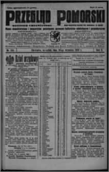 Przegląd Pomorski : dziennik chełmżyński : pismo demokratyczne i bezpartyjne poświęcone sprawom kulturalno-oświatowym i gospodarczym : organ urzędowych ogłoszeń pow. toruńskiego i m. Chełmży 1929.09.26, R. 2, nr 221