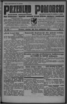 Przegląd Pomorski : dziennik chełmżyński : pismo demokratyczne i bezpartyjne poświęcone sprawom kulturalno-oświatowym i gospodarczym : organ urzędowych ogłoszeń pow. toruńskiego i m. Chełmży 1929.10.10, R. 2, nr 233