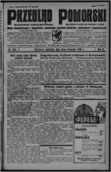 Przegląd Pomorski : dziennik chełmżyński : pismo demokratyczne i bezpartyjne poświęcone sprawom kulturalno-oświatowym i gospodarczym : organ urzędowych ogłoszeń pow. toruńskiego i m. Chełmży 1929.11.10, R. 2, nr 259
