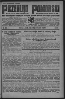 Przegląd Pomorski : dziennik chełmżyński : pismo demokratyczne i bezpartyjne poświęcone sprawom kulturalno-oświatowym i gospodarczym : organ urzędowych ogłoszeń pow. toruńskiego i m. Chełmży 1929.11.20, R. 2, nr 267