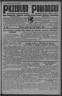 Przegląd Pomorski : dziennik chełmżyński : pismo demokratyczne i bezpartyjne poświęcone sprawom kulturalno-oświatowym i gospodarczym : organ urzędowych ogłoszeń pow. toruńskiego i m. Chełmży 1929.11.22, R. 2, nr 269