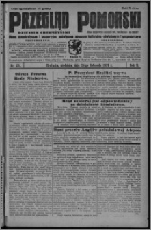 Przegląd Pomorski : dziennik chełmżyński : pismo demokratyczne i bezpartyjne poświęcone sprawom kulturalno-oświatowym i gospodarczym : organ urzędowych ogłoszeń pow. toruńskiego i m. Chełmży 1929.11.24, R. 2, nr 271