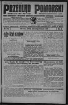 Przegląd Pomorski : dziennik chełmżyński : pismo demokratyczne i bezpartyjne poświęcone sprawom kulturalno-oświatowym i gospodarczym : organ urzędowych ogłoszeń pow. toruńskiego i m. Chełmży 1929.11.26, R. 2, nr 272