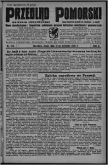 Przegląd Pomorski : dziennik chełmżyński : pismo demokratyczne i bezpartyjne poświęcone sprawom kulturalno-oświatowym i gospodarczym : organ urzędowych ogłoszeń pow. toruńskiego i m. Chełmży 1929.11.27, R. 2, nr 273