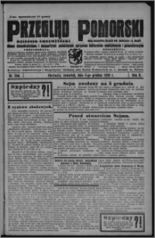 Przegląd Pomorski : dziennik chełmżyński : pismo demokratyczne i bezpartyjne poświęcone sprawom kulturalno-oświatowym i gospodarczym : organ urzędowych ogłoszeń pow. toruńskiego i m. Chełmży 1929.12.05, R. 2, nr 280