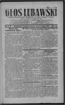 Głos Lubawski : polsko-katolicka gazeta bezpartyjna na powiat lubawski i okolice 1936.02.13, R. 3, nr 18