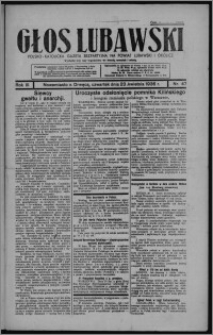 Głos Lubawski : polsko-katolicka gazeta bezpartyjna na powiat lubawski i okolice 1936.04.23, R. 3, nr 47