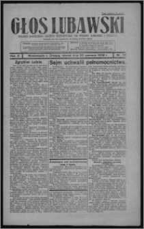 Głos Lubawski : polsko-katolicka gazeta bezpartyjna na powiat lubawski i okolice 1936.06.23, R. 3, nr 72