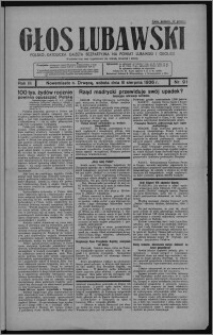 Głos Lubawski : polsko-katolicka gazeta bezpartyjna na powiat lubawski i okolice 1936.08.08, R. 3, nr 91 + Dodatek Rolniczy nr 32