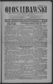 Głos Lubawski : polsko-katolicka gazeta bezpartyjna na powiat lubawski i okolice 1937.02.20, R. 6 [i.e. 4], nr 22 + Dodatek Rolniczy nr 7