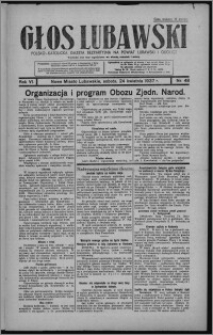 Głos Lubawski : polsko-katolicka gazeta bezpartyjna na powiat lubawski i okolice 1937.04.24, R. 6 [i.e. 4], nr 48 + Dodatek Rolniczy nr 14