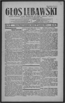 Głos Lubawski : polsko-katolicka gazeta bezpartyjna na powiat lubawski i okolice 1937.04.27, R. 6 [i.e. 4], nr 49