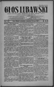 Głos Lubawski : polsko-katolicka gazeta bezpartyjna na powiat lubawski i okolice 1937.07.15, R. 4, nr 81