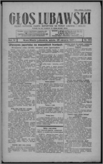 Głos Lubawski : polsko-katolicka gazeta bezpartyjna na powiat lubawski i okolice 1937.08.28, R. 4, nr 100