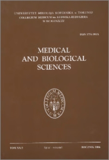 Medical and Biological Sciences 2006 tom XX nr 3