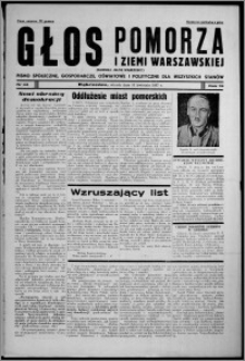 Głos Pomorza i Ziemi Warszawskiej : dawniej "Głos Wąbrzeski" : pismo społeczne, gospodarcze, oświatowe i polityczne dla wszystkich stanów 1937.04.13, R. 19[!], nr 42