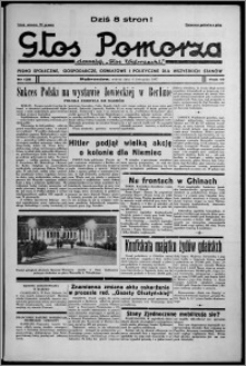 Głos Pomorza : dawniej "Głos Wąbrzeski" : pismo społeczne, gospodarcze, oświatowe i polityczne dla wszystkich stanów 1937.11.06, R. 19[!], nr 128 + Niedziela nr 44