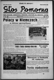 Głos Pomorza : dawniej "Głos Wąbrzeski" : pismo społeczne, gospodarcze, oświatowe i polityczne dla wszystkich stanów 1937.11.09, R. 19[!], nr 129