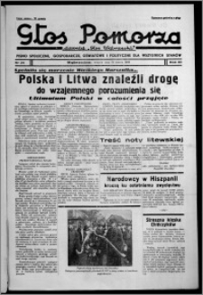 Głos Pomorza : dawniej "Głos Wąbrzeski" : pismo społeczne, gospodarcze, oświatowe i polityczne dla wszystkich stanów 1938.03.22, R. 20, nr 34