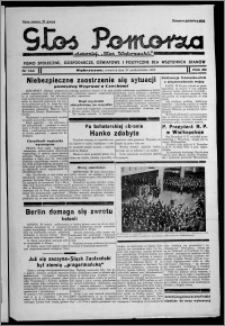 Głos Pomorza : dawniej "Głos Wąbrzeski" : pismo społeczne, gospodarcze, oświatowe i polityczne dla wszystkich stanów 1938.10.27, R. 20, nr 124