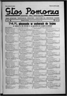 Głos Pomorza : dawniej "Głos Wąbrzeski" : pismo społeczne, gospodarcze, oświatowe i polityczne dla wszystkich stanów 1938.11.08, R. 20, nr 129