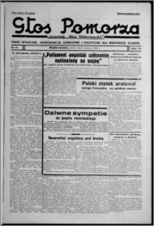 Głos Pomorza : dawniej "Głos Wąbrzeski" : pismo społeczne, gospodarcze, oświatowe i polityczne dla wszystkich stanów 1939.08.05, R. 21, nr 91