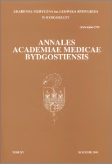 Annales Academiae Medicae Bydgostiensis, T. XV (2001)