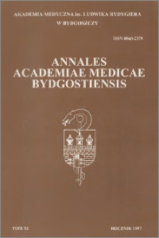 Annales Academiae Medicae Bydgostiensis,T. XI, (1997)