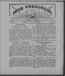 Nasz Przyjaciel : dodatek tygodniowy "Głosu Wąbrzeskiego" poświęcony sprawom oświatowym, kulturalnym i literackim 1928.09.08, R. 5, nr 35