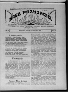 Nasz Przyjaciel : dodatek tygodniowy "Głosu Wąbrzeskiego" poświęcony sprawom oświatowym, kulturalnym i literackim 1929.10.19, R. 7 [i.e. 6], nr 35