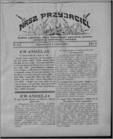 Nasz Przyjaciel : dodatek tygodniowy "Głosu Wąbrzeskiego" poświęcony sprawom oświatowym, kulturalnym i literackim 1932.04.09, R. 10, nr 14 [i.e. 15]