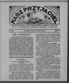 Nasz Przyjaciel : dodatek tygodniowy "Głosu Wąbrzeskiego" poświęcony sprawom oświatowym, kulturalnym i literackim 1932.11.26, R. 10, nr 49 [i.e. 48]