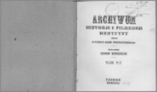 Archiwum Historii i Filozofii Medycyny 1926 t.7 z.2