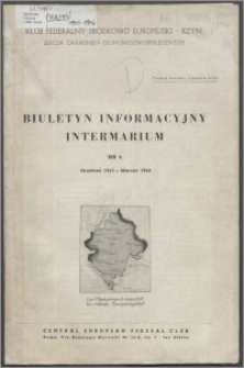 Biuletyn Informacyjny Intermarium 1945-1946 nr 4