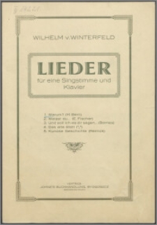 Lieder für eine Singstimme und Klavier. 1, Warum ?