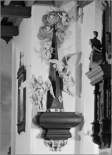 Toruń. Bazylika katedralna św. Jana Chrzciciela i św. Jana Ewangelisty. Wnętrze. Epitafium Marii Konkordii Rubinkowskiej w filarze północnym pod chórem muzycznym