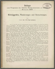 Beilage zum Programm des Schiller-Realgymnasiums zu Stettin. Ostern 1909
