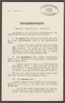 Interpunktionsregeln (Punkt, Semikolon, Komma) im Deutschen