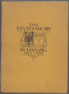 Festschrift zur Feier des 25jährigen Bestehens des Staatsarchivs