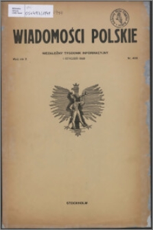 Wiadomości Polskie 1949.01.01, R. 10 nr 1 (400)