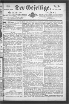 Der Gesellige : Graudenzer Zeitung 1891.01.13, Jg. 65, No. 10