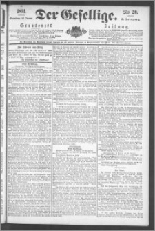 Der Gesellige : Graudenzer Zeitung 1891.01.24, Jg. 65, No. 20